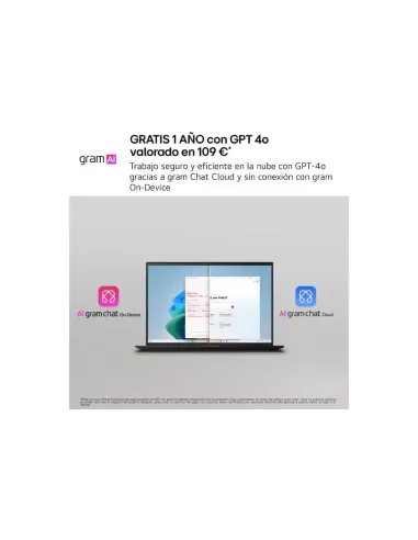 Portátil LG gram 14Z95U-G.AU85BN de 14" , 32GB y 1,12 kg