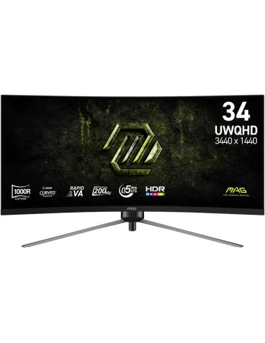MSI MAG 345CQRF E20 34" UltraWide Dual Quad HD 200Hz Rapid VA Curvo Ajuste de altura