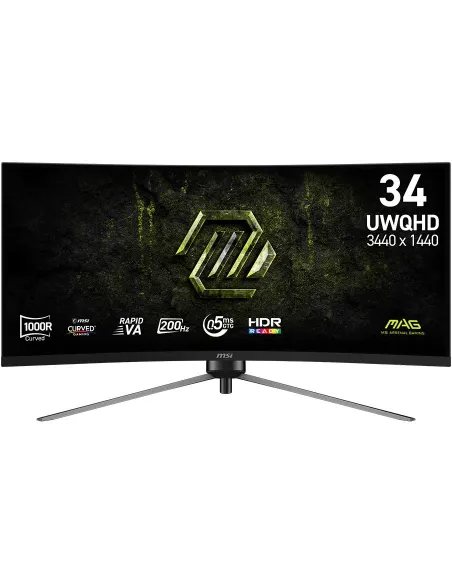 MSI MAG 345CQRF E20 34" UltraWide Dual Quad HD 200Hz Rapid VA Curvo Ajuste de altura