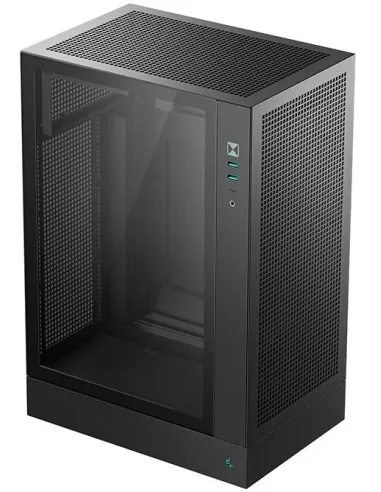 DeepCool CH170 PLUS negra caja PC vertical mATX USB-C