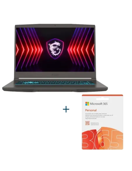 MSI Thin A15 B7VF-219ES AMD Ryzen 7 7735HS/16GB/1TB SSD/RTX 4060/15.6" W11 Home con Office 365 Personal