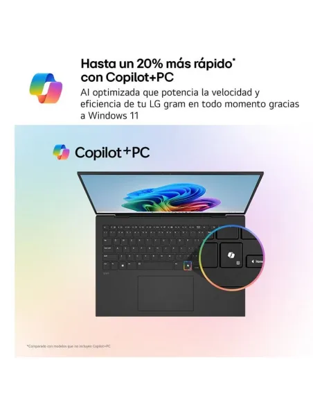 Portátil LG Gram Pro 16Z90TS-G.AU99BN de 16" WQXGA y Wi-Fi 7