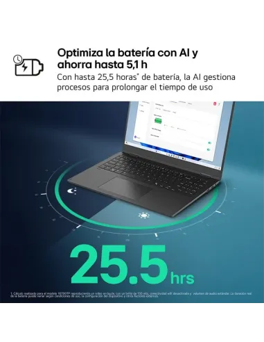 Portátil LG Gram Pro 16Z90TS-G.AU99BN de 16" WQXGA y Wi-Fi 7