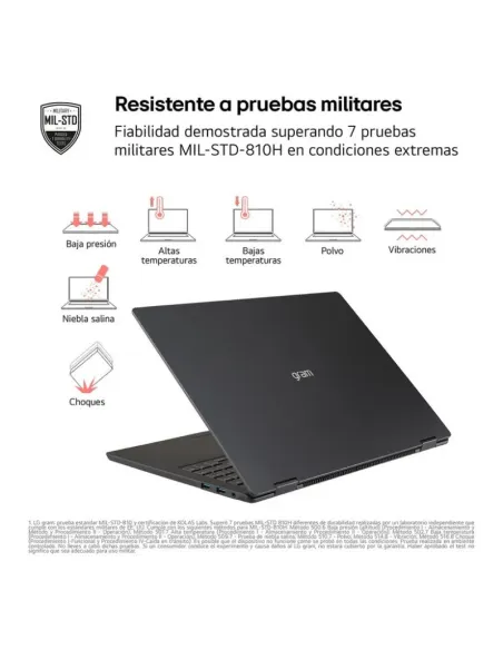 Portátil LG Gram Pro 16Z90TS-G.AU99BN de 16" WQXGA y Wi-Fi 7