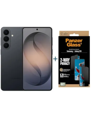 Samsung Galaxy S26 5G 12GB/256GB Negro y Protector Panzer Glass 2-way Privacy