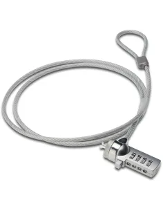 Ewent EW1241 Cable de Seguridad con Combinación para Portátiles 1.5m Gris-PORT65298