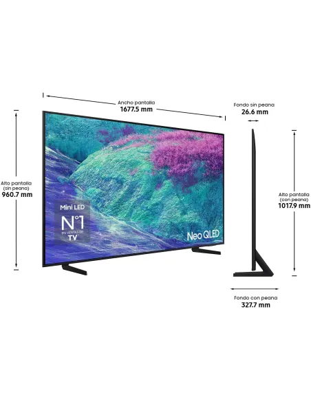 Televisión Samsung TQ75QN1EFAUXXC TV Neo QLED 75" 4K 144Hz
