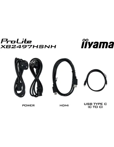 iiyama ProLite XB2497HSNH-B1 monitor USB-C RJ-45 100Hz