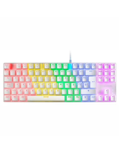 Mars Gaming MK80 Teclado Mecánico Blanco FRGB Switch Azul Layout Español