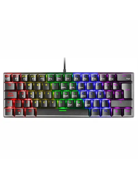 Mars Gaming MK60 Teclado Mecánico Negro FRGB Switch Rojo Layout Español