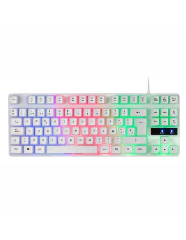 Mars Gaming MK02 TKL Teclado Gaming Híbrido RGB Blanco