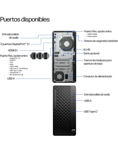 Pc de Sobremesa HP EliteDesk 8 Tower G1i DE8U9ET con W11 Pro