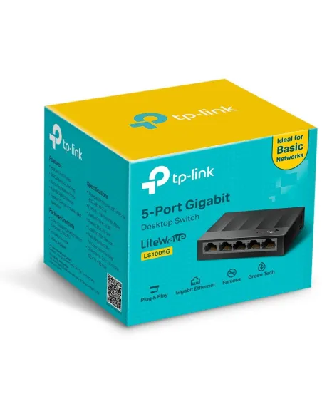 TP-Link LS1005G switch Gigabit 5 puertos fanless LAN