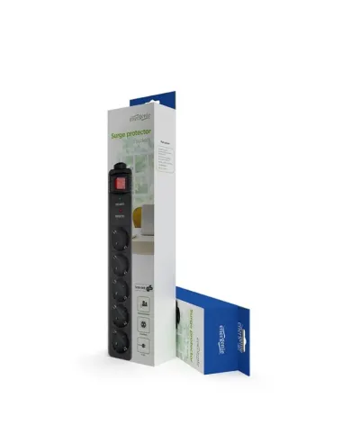 Gembird SPG5-C-10: regleta 5 tomas 3 m protegida PC