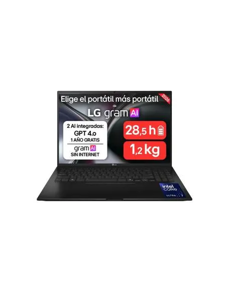 Portátil LG Gram 16ZD90TL-G.AX85BN de 16” WQXGA y Wi-Fi 7