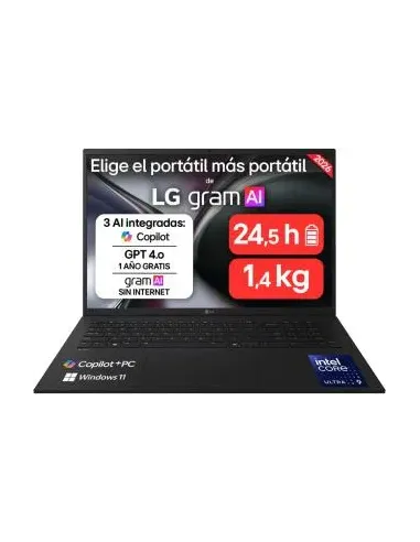 Portátil LG Gram 17Z90TL-G.AU99BN de 17” WQXGA 1TB y Wi-Fi 7