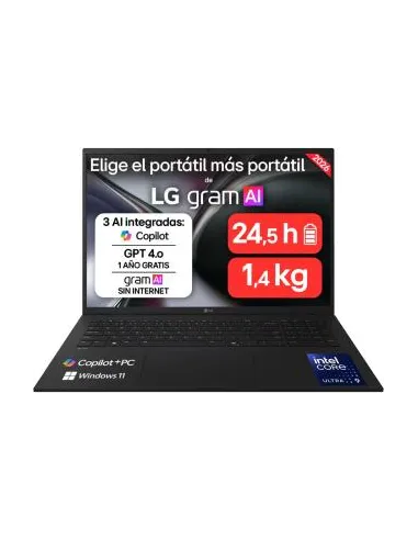 Portátil LG Gram 17Z90TL-G.AU99BN de 17” WQXGA 1TB y Wi-Fi 7