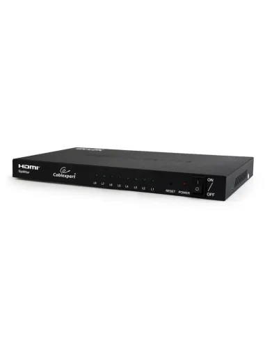 Gembird DSP-8PH4-03 Splitter HDMI con 8 salidas Full HD 3D Acero Negro