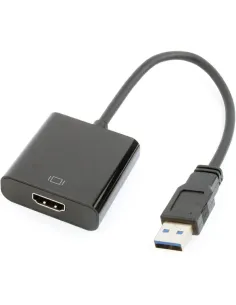 Gembird A-USB3-HDMI-02 Adaptador HDMI a USB 3.0 Hembra/Macho Negro-AISCCI0788