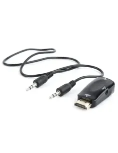 Gembird A-HDMI-VGA-02 Adaptador HDMI a VGA con Audio Cable 3.5mm Negro-AISCOV0100
