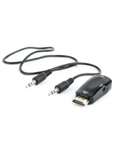 Gembird A-HDMI-VGA-02 Adaptador HDMI a VGA con Audio Cable 3.5mm Negro