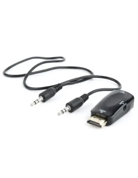 Gembird A-HDMI-VGA-02 Adaptador HDMI a VGA con Audio Cable 3.5mm Negro