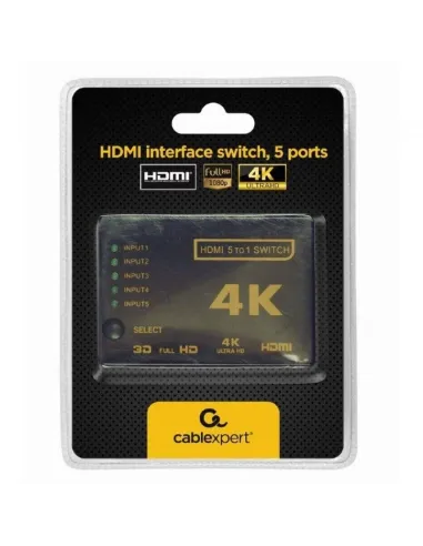 Gembird DSW-HDMI-53: switch HDMI 5 entradas 1 salida