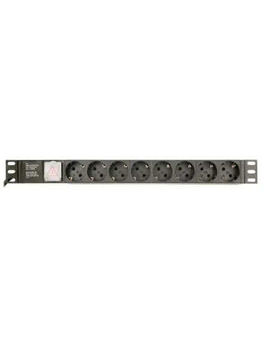 Gembird EG-PDU-014 PDU Regelta 1U Aluminio Negro 8 salidas AC C14 3m 16A