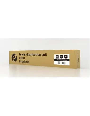Gembird EG-PDU-014: PDU 1U 8 Schuko 16A 3 m rack 19