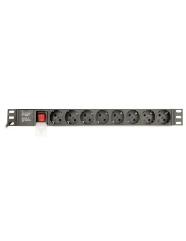 Gembird EG-PDU-014: PDU 1U 8 Schuko 16A 3 m rack 19