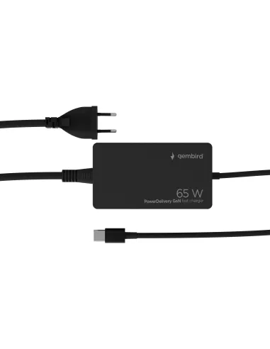 Gembird NPA-AC-PDQC65-01 Cargador Rápido USB-C PD de 65 W GaN