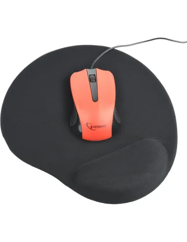 Gembird MP-GEL-BLACK: alfombrilla gel 220x260 negra