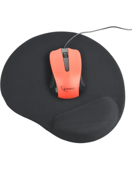 Gembird MP-GEL-BLACK: alfombrilla gel 220x260 negra
