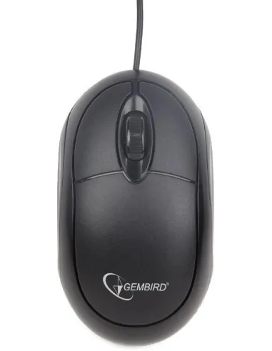 Gembird MUS-U-01 Ratón Óptico Ambidiestro 1000DPI Negro
