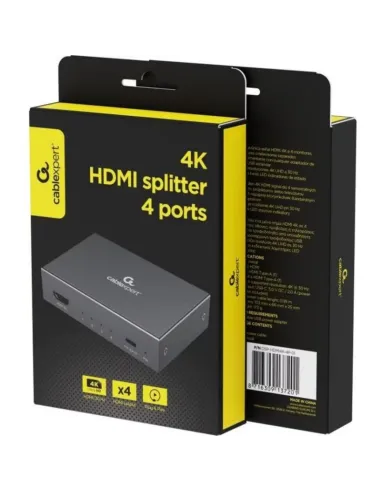 Gembird DSP-HDMI4K-4P-01: splitter HDMI 1x4 4K UHD