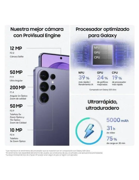 Samsung Galaxy S26 Ultra 12GB/256GB Negro con Protector