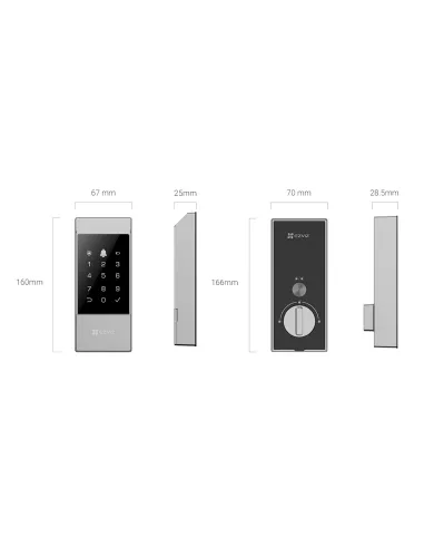 EZVIZ DL04 cerradura Wi-Fi 2,4GHz teclado app IP55