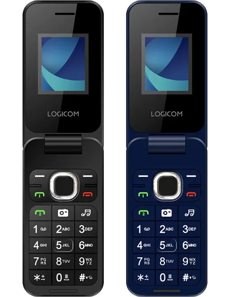 Logicom Fleep 460 negro es un teléfono con tapa 4G Dual SIM