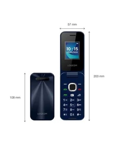 Logicom Fleep 460 azul es un teléfono con tapa 4G Dual SIM