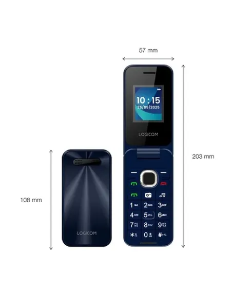 Logicom Fleep 460 azul es un teléfono con tapa 4G Dual SIM