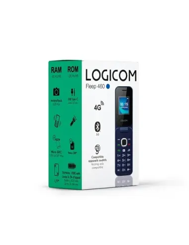 Logicom Fleep 460 azul es un teléfono con tapa 4G Dual SIM