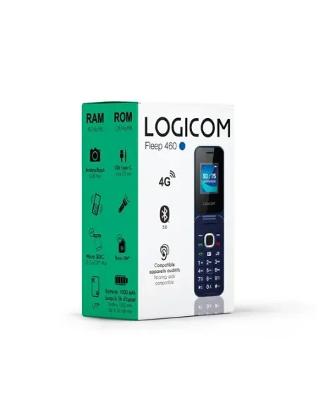 Logicom Fleep 460 azul es un teléfono con tapa 4G Dual SIM