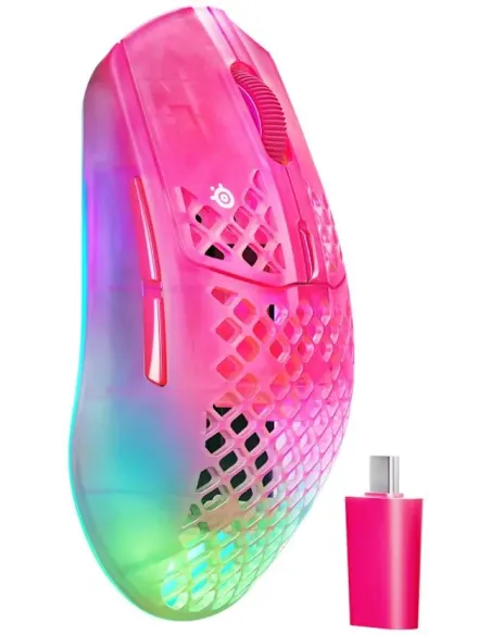 SteelSeries Aerox 3 Wireless Gen 2 Magenta Haze de solo 68 g