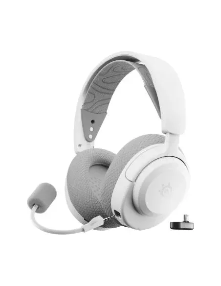 SteelSeries Arctis Nova 3P Blancos Auriculares Inalámbricos con micrófono extraíble y cancelación de ruido