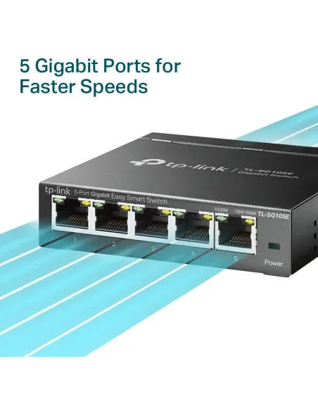 TP-Link TL-SG105E switch Gigabit 5p con VLAN casa Pro