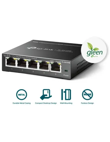 TP-Link TL-SG105E switch Gigabit 5p con VLAN casa Pro