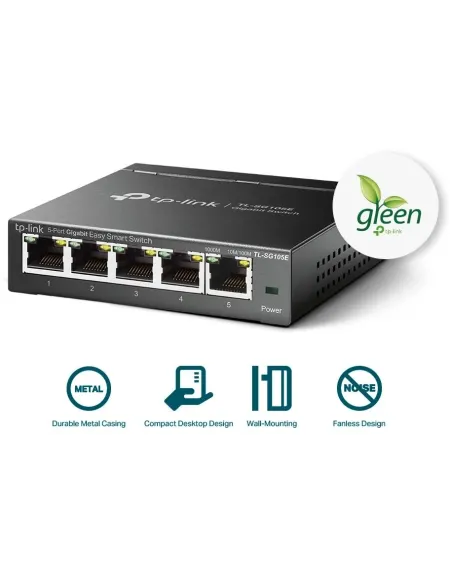 TP-Link TL-SG105E switch Gigabit 5p con VLAN casa Pro