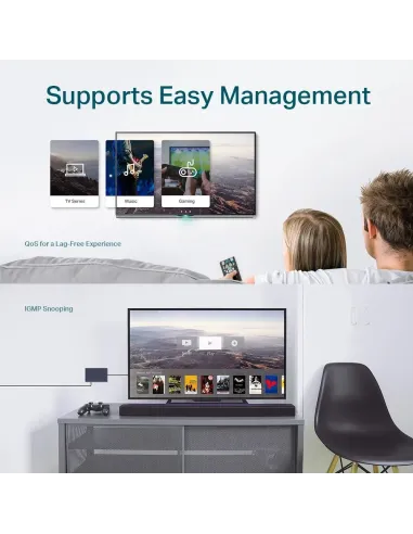 TP-Link TL-SG105E switch Gigabit 5p con VLAN casa Pro