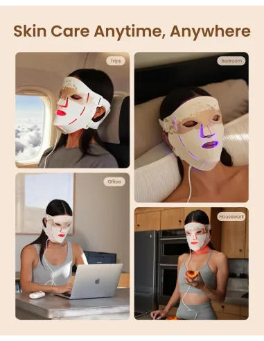 Máscara LED Renpho Artemis Blush 4 luces NIR facial