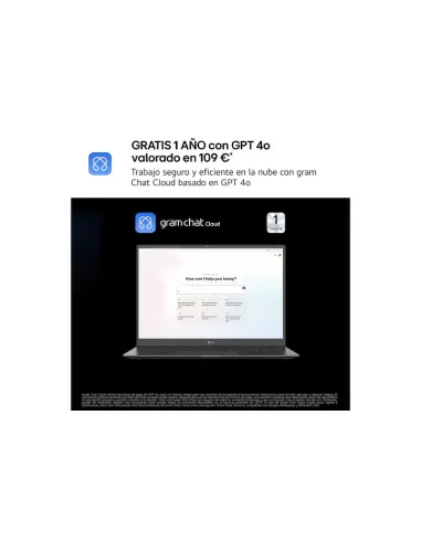 Portátil LG Gram 17ZD90TL-G.AX85BN 17” WQXGA 512GB y Wi-Fi 7